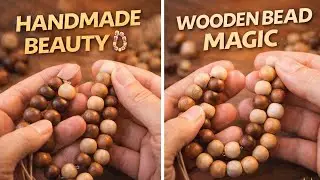 Making a Wooden Bead Necklace  Handmade Jewelry Step-by-Step ✨