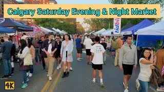 Calgary Saturday evening walk & 4th street Night Market on September 2022 #calgary #alberta #canada