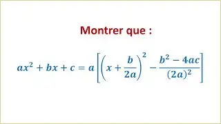 Equations et inéquations du second degré à une inconnue - PARTIE 1 - TRONC COMMUN SCIENTIFIQUE