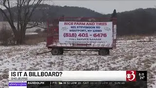 Does Route 7 hay wagon sign violate Vt. billboard law?