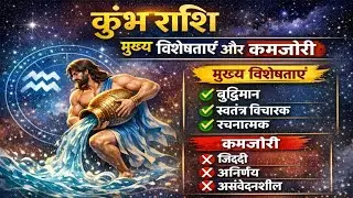 कुंभ राशि वालों की विशेषताएं और कमियां ? | Characteristics of Aquarius 