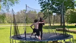 TWF Trampoline Wrestling - Jud Welker Vs The Man In Black (Debut Match)
