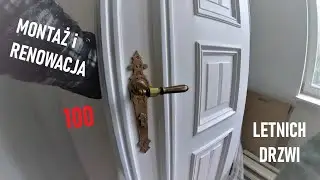 Demontaż, renowacja i montaż poniemieckich drzwi drewnianych. Drzwi drewniane opalane i malowane.