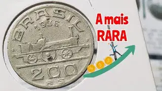 R$ 700,00; Moeda 200 R&eacute;is ano 1936 Mau&aacute;,  variante valiosa e rara , valores atualizados