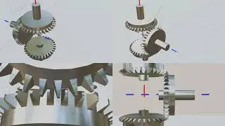 Bevel gear animation  #gear #miter #bevel #animation