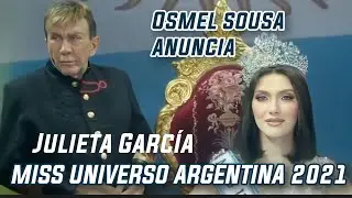 Miss Universo Argentina 2021 es Julieta Garc&iacute;a