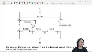 10.3c Ex3 MJ18 P11 Q36 Potentiometer Balance Lengths | AS DC Circuits | CAIE A Level 9702 Physics