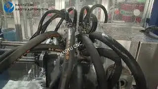 The machine for quenching of the track roller