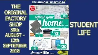 The Original Factory Shop 30th Aug To 12th Sept 2018 Student Life