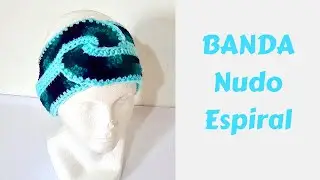 Banda tejida a crochet con Nudo Espiral