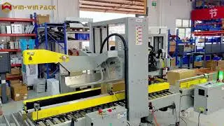 WIN-WIN PACK H-Type Carton Sealing Line with Flap Folding and Corner Side Sealing #cartonsealer
