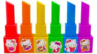 ASMR Video | How To Make Rainbow Hello Kitty Lipstick From Kinetic Sand | Satisfying Idea By Yo Yo