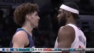 Justise Winslow blocks LaMelo Ball and lets him know about it
