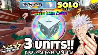 Solo Six Eyes (Gojo) Raid (No 7-Stars: 3 Banner Units Only!) | All Star Tower Defense Roblox | astd