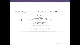 The User Experience at NIST's Beamline for Materials Measurement (Bruce Ravel, NIST)