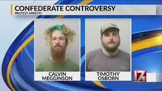 2 charged in Pittsboro Confederate monument demonstration