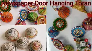 NEWSPAPER DOOR HANGING TORAN I Diwali Decoration l Wall Hanging Toran DIY