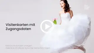 Visitenkarten mit Zugangsdaten - Shop f&uuml;r Schul- und Kindergartenfotografe - Portraitbox