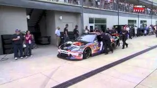 2011 Brickyard 400 - Hamlin blows an engine, will start at rear