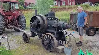 1929 Transportable 16 HP Hot Bulb Engine Startup