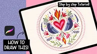 Embroidery Lovebirds: Procreate Tutorial with Textile Brushes