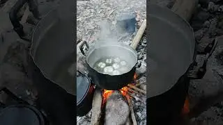Hungry Anyone? Jungle Cooking After A Long Hike! #food #jungle #adventure #nature #cooking #shorts