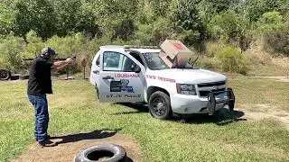 Shallow angle ricochet from glass