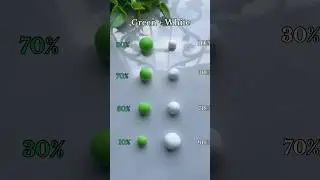 Green + White, Satisfying Colour Mixing🎨 #shorts #satisfying #colormixing #colour #satisfyingvideo