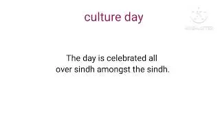 speech on culture day in English