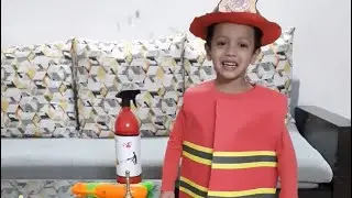 Fire fighter fancy dress #diy #fancydress #kidsvideo #kidsfun #community helper #school activity