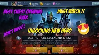 legendary Deathstroke chest opening - OP luck during chest opening 🔥 , unlocking New hero 😎