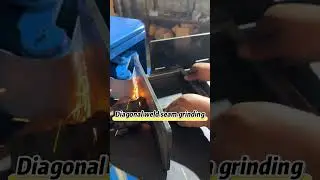 Grinding of diagonal weld seams #polishingmachine #grinding #grindingmachine #polishing #sanding