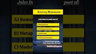 Which Movement Did John Donne Belong To? | Literary Movements Quiz #shorts #literaturequiz #trivia