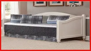 Luxury Home Collection 5 Piece Daybed Quilted Reversible Coverlet Bedspread Set Modern Plaid Blue