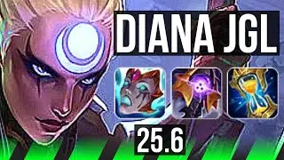 DIANA vs WARWICK (JGL) | 40k DMG, Godlike | KR Master | 25.6