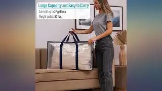 VENO 4 Pack Extra Large Moving Storage Bags with Zippers, Foldable Heavy-Duty Tote review