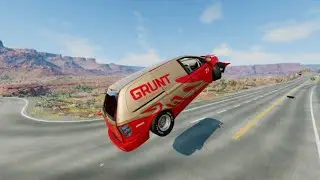 Cars vs Roads car crash test beamng drive