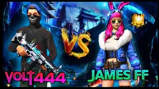 Volt444👿 vs Jamesff😠 ll 1v1 friendly custom match ll crazy fight😱🤯 ll #volt444 #jamesff #freefire