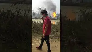 Gas blowout incident at Irusumanda village, Malikipuram Mandal, Ambedkar Konaseema #konaseema