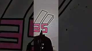 3d art number drawing 35 3d#drawing#art#shortvideo#viral#trending