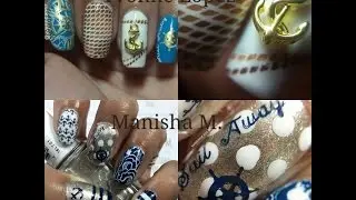 Nautical Nail Design Collab with Manisha M. | UCB 2-03