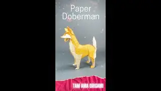 Paper Doberman: Origami Dog