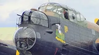 Wheels down ready to land! BBMFs PA474 & CWHMs KB726 Lancaster bombers