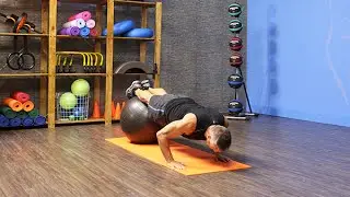 Push-Ups with Feet on Swiss Ball