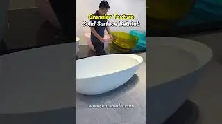 Low-Maintenance Granular Solid Surface Bathtub&mdash;Wipe Clean in an Instant#Bathtub #SolidSurfaceBathtub