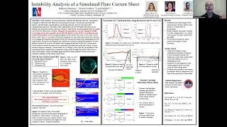 Instability Analysis of a Simulated Flare Current Sheet