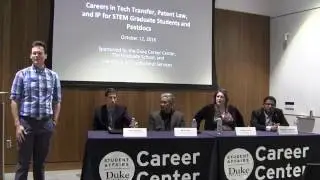 16-10-12 Careers in Tech Transfer, Patent Law, and IP for STEM Graduate Students and Postdocs