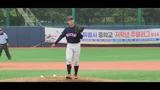 배재고등학교 야구부 우완투수 홍윤재 선수 게임 피칭 영상