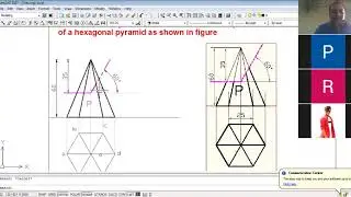 Development of Hexagonal Pyramid by using AutoCAD