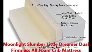 Moonlight Slumber Little Dreamer Dual Firmness All Foam Crib Mattress